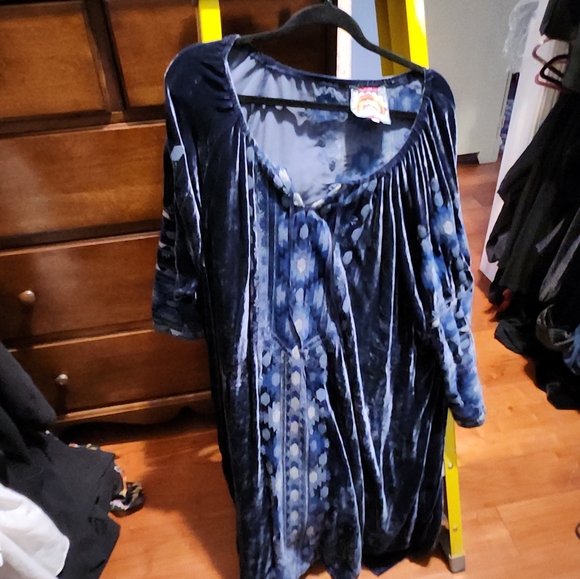 Johnny Was 3x Velvet boho dress - Picture 3 of 3